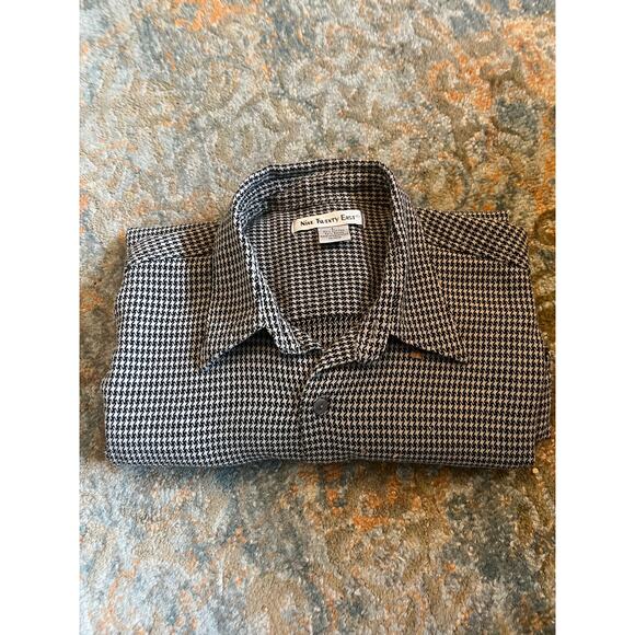 Nine Twenty East Men’s Houndstooth Button-Up Shirt, Size L - Picture 3 of 3